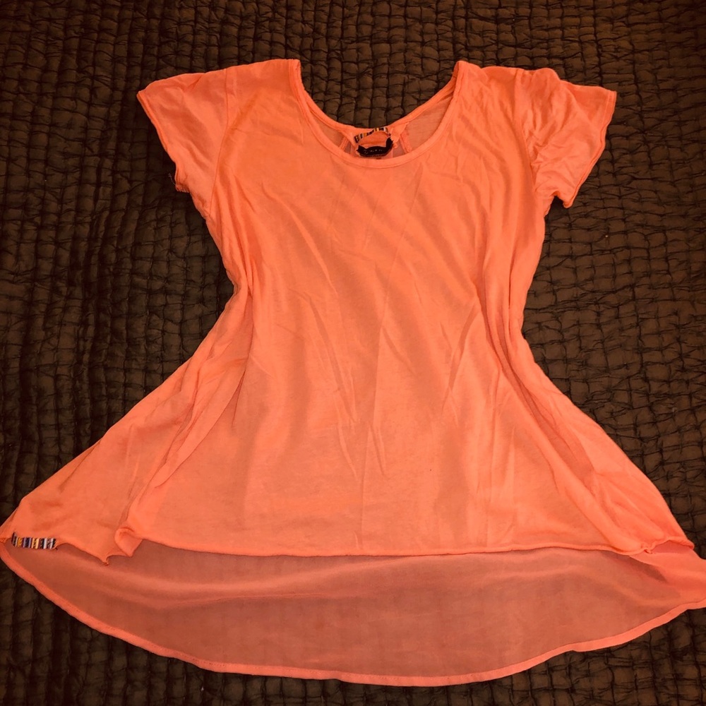 Sheer coral top
